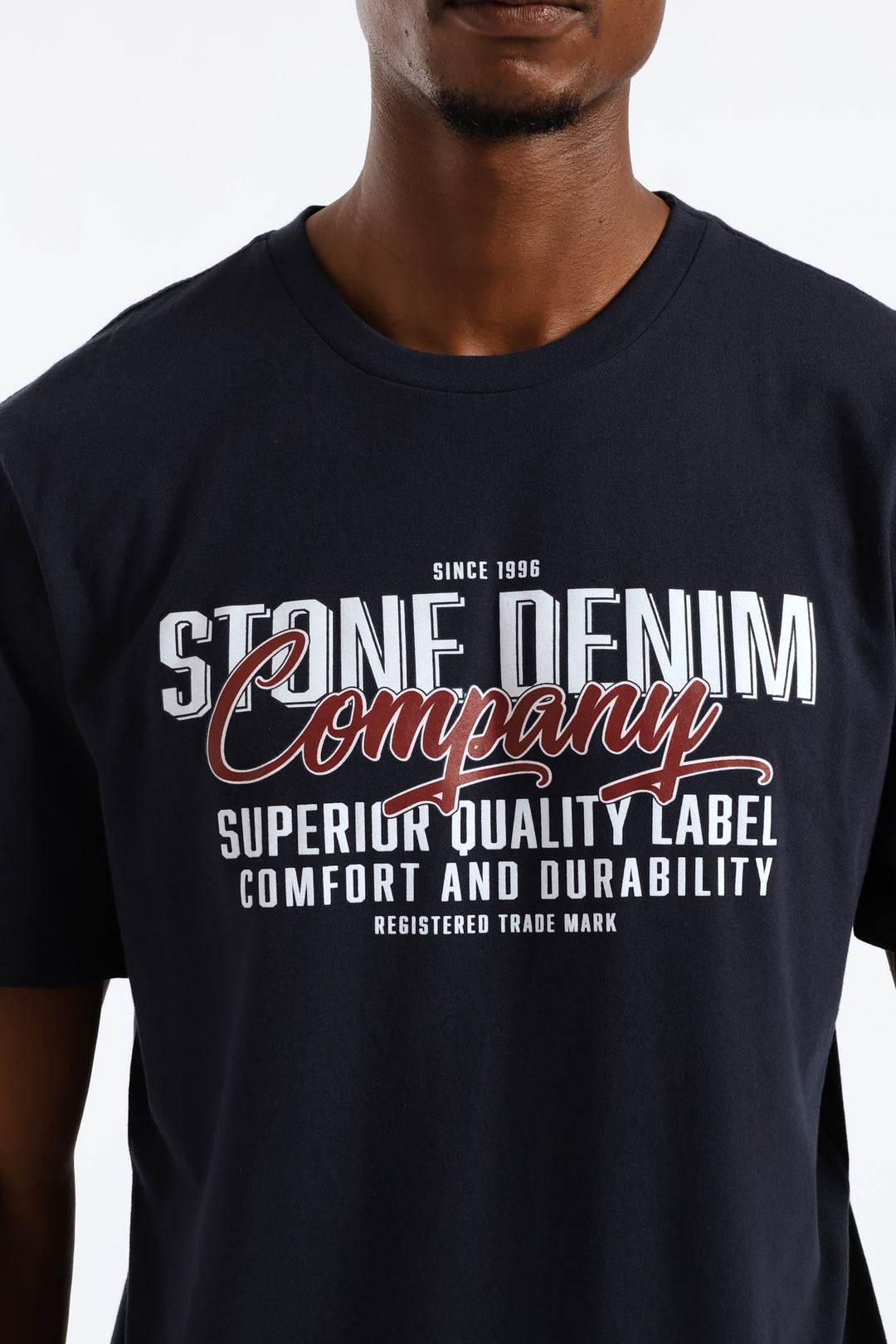 Superior Quality Label Tee - Navy