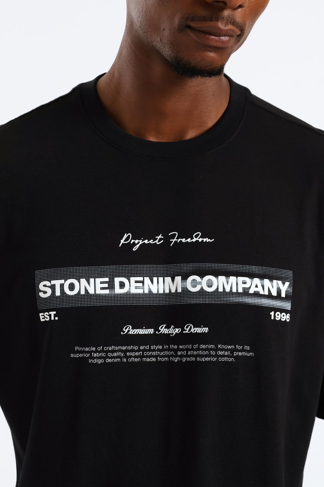 Fade Chest Block Icon Tee - Black