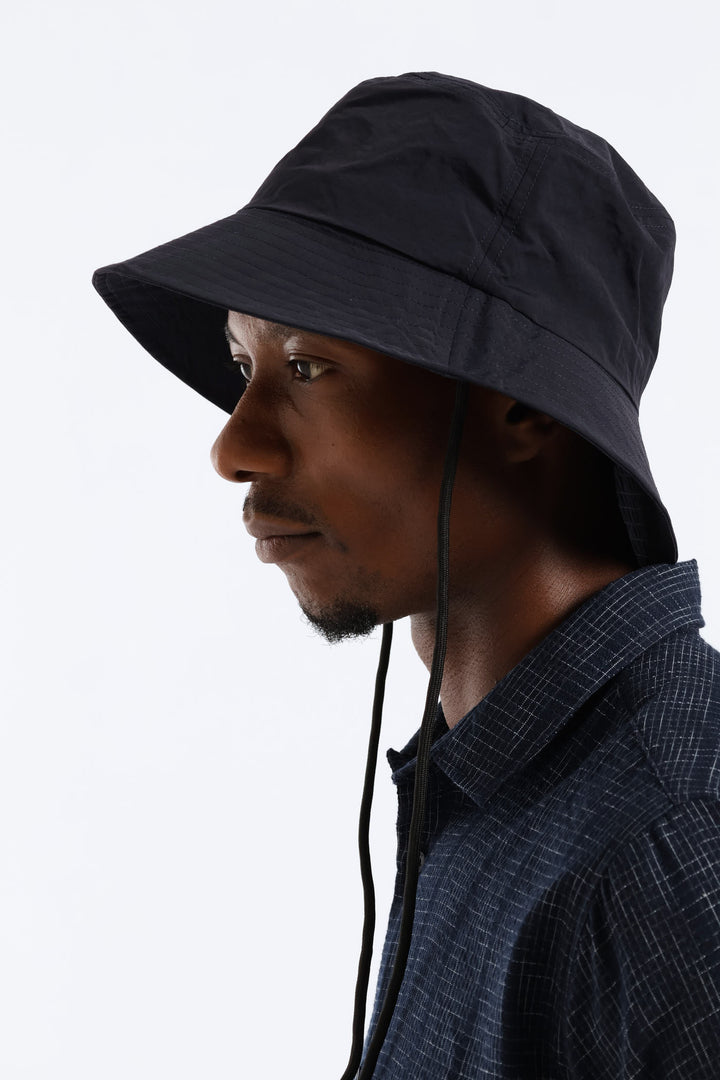 Draw String Bucket Hat - Navy