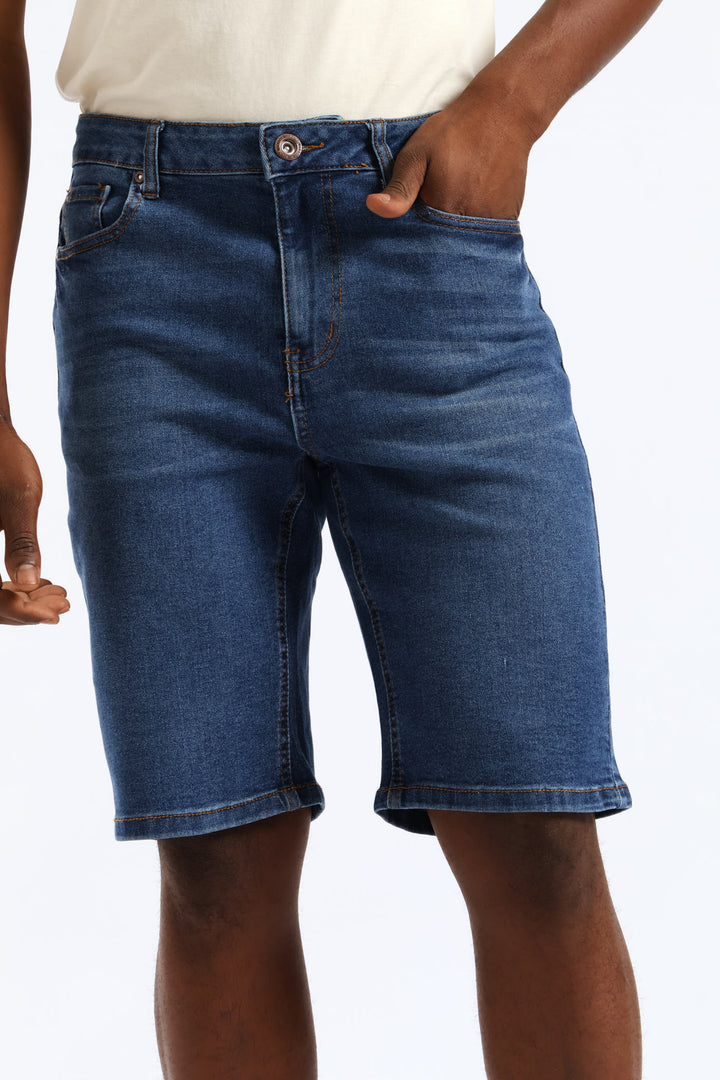 Denim Short - Mid Wash