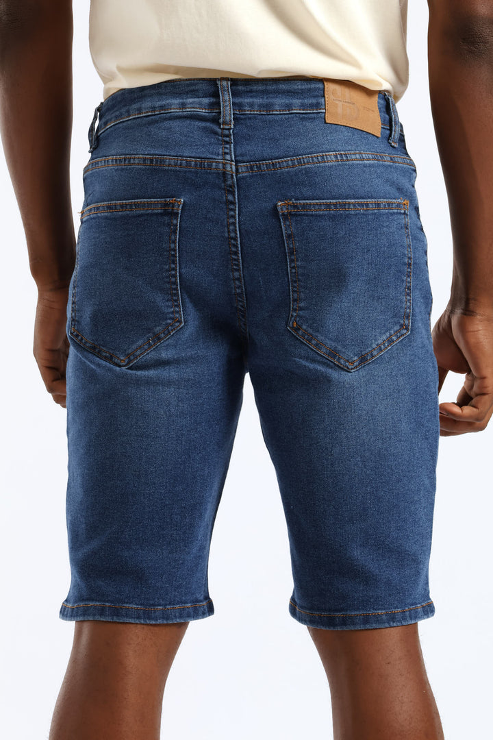 Denim Short - Mid Wash