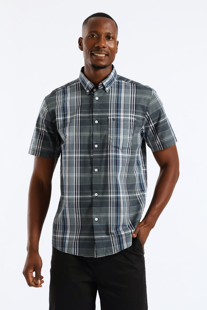 Check Button Down Shirt - Teal