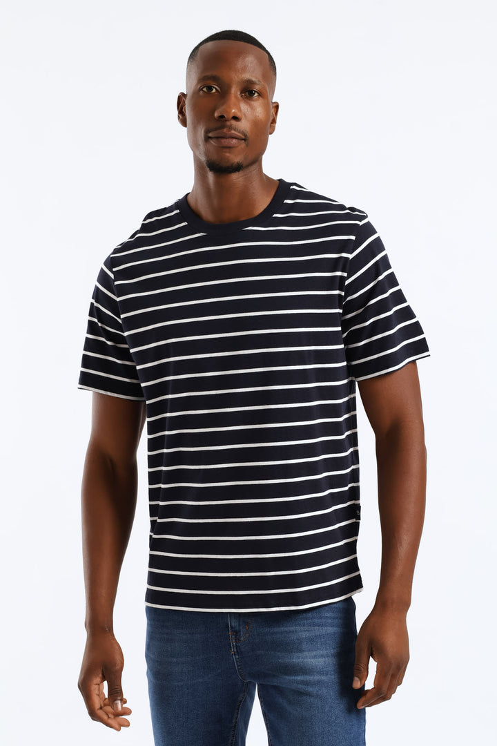 Stripe Tee - Navy