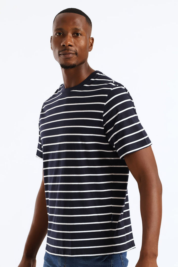Stripe Tee - Navy