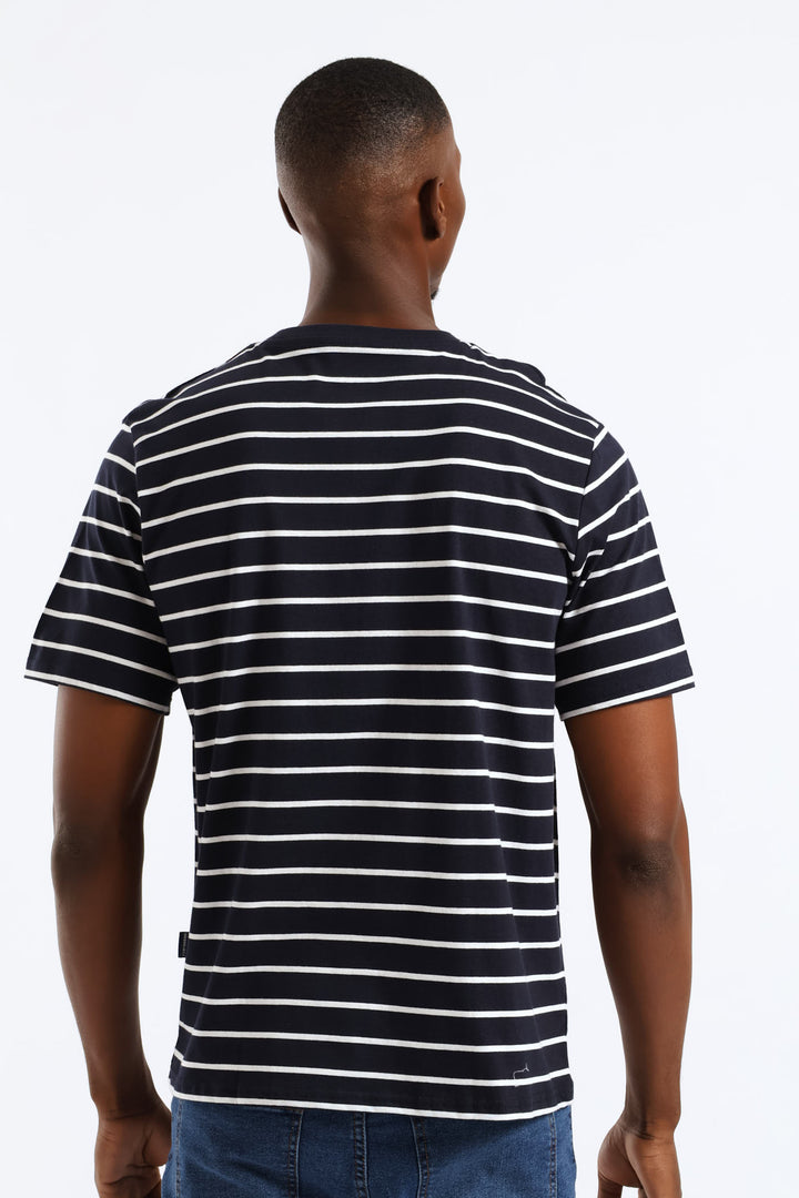 Stripe Tee - Navy