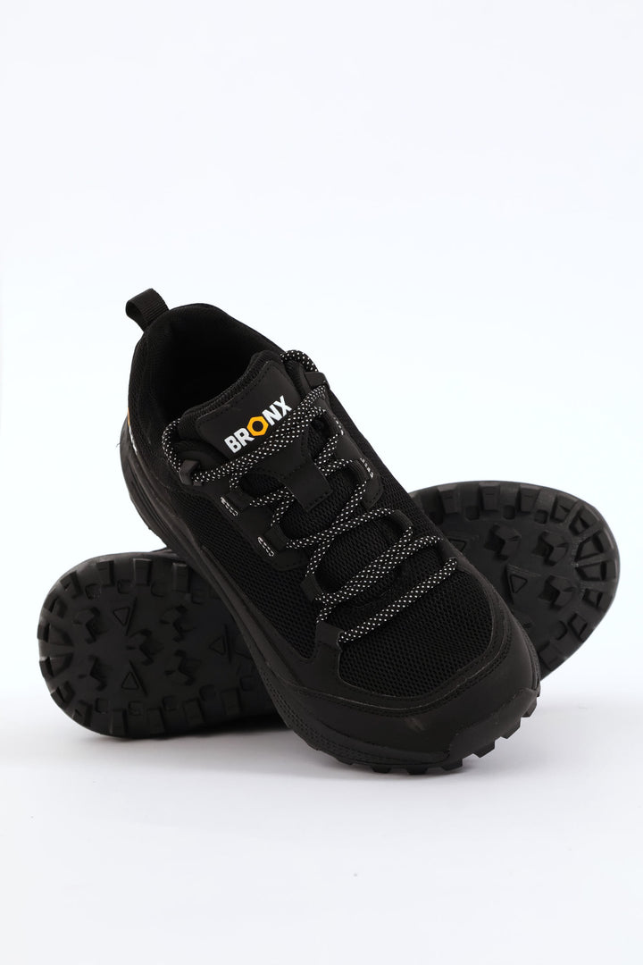 Paragon Mesh Lace Up Trainer - Black