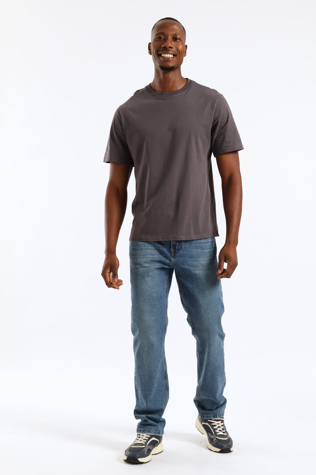 Plain Crew Tee - Charcoal