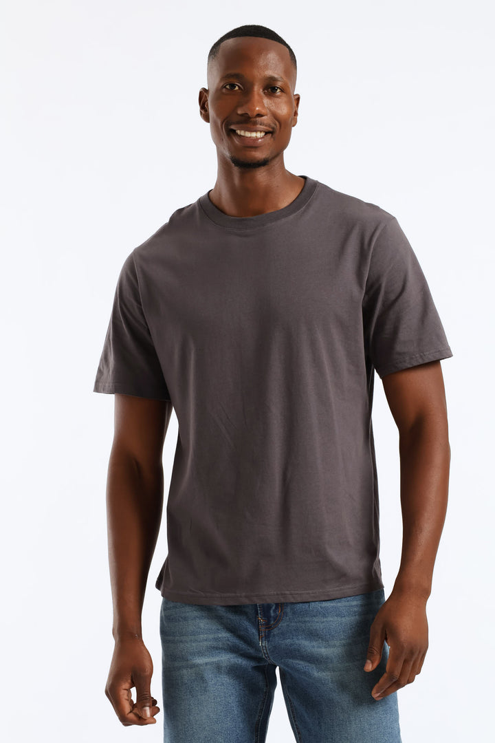 Plain Crew Tee - Charcoal
