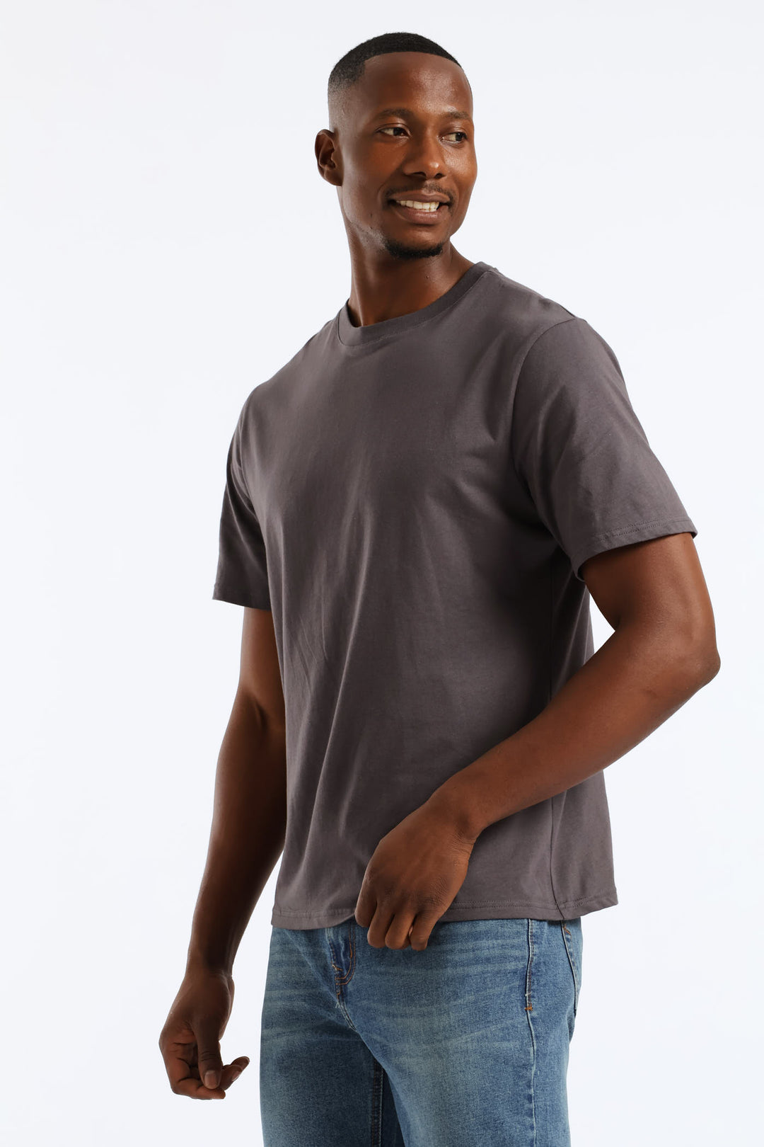 Plain Crew Tee - Charcoal