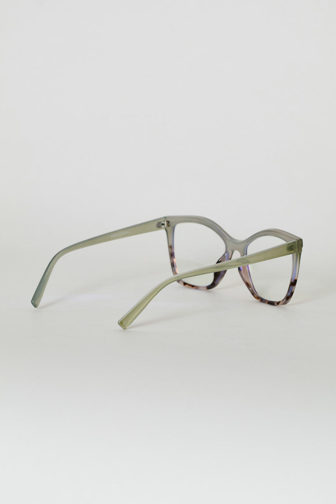 Two Tone Square Lense Glasses - Green