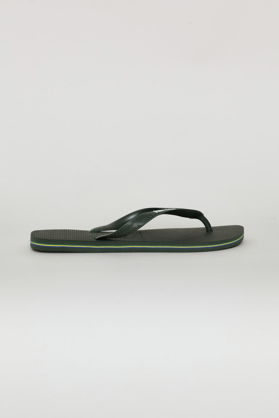 Brazil Logo & Word Flip Flop - Olive