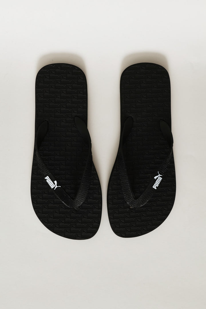 Round Embossed Zadp Flip Flop - Black