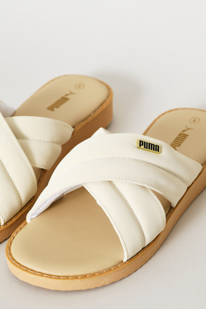 Gracecat Path Feather Zadp Sandal - White