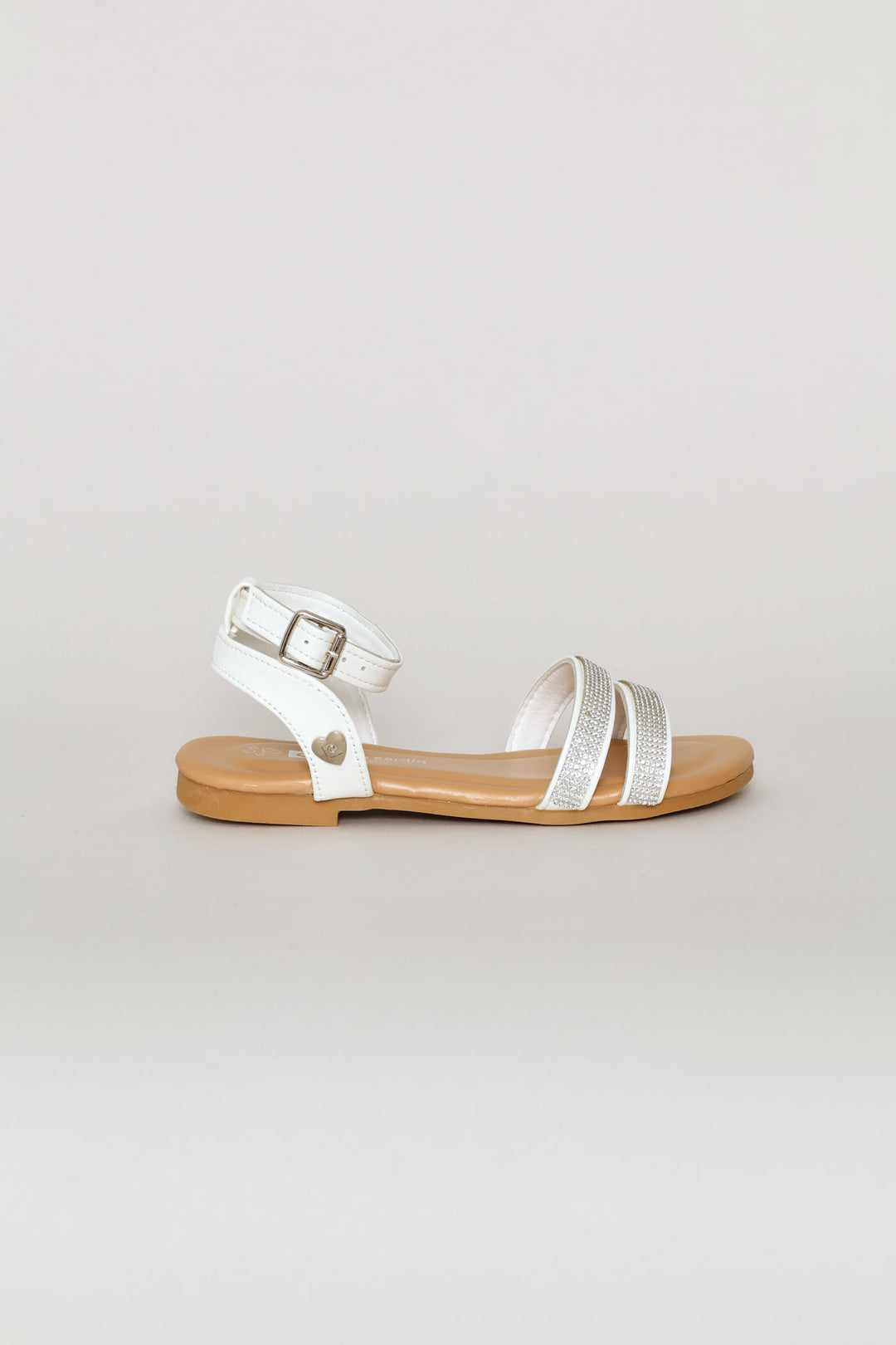 Pre-Girls Diamante Sandal - White