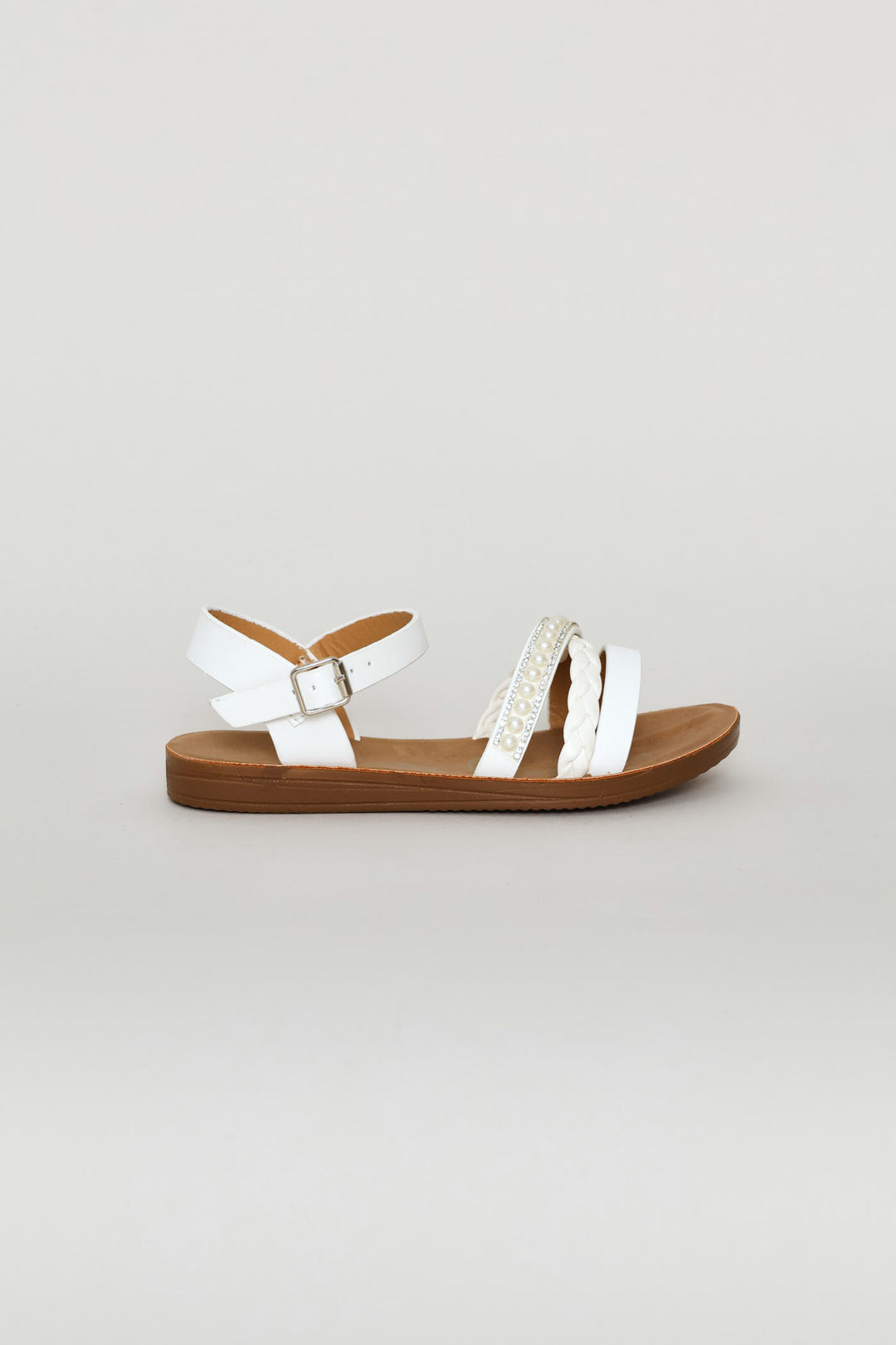 Pre-Girls Pearl Comfort Sandal - White