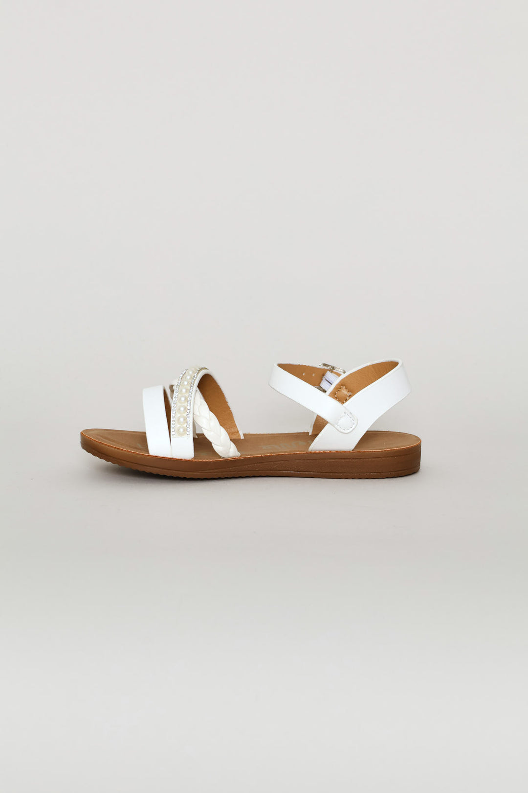 Pre-Girls Pearl Comfort Sandal - White