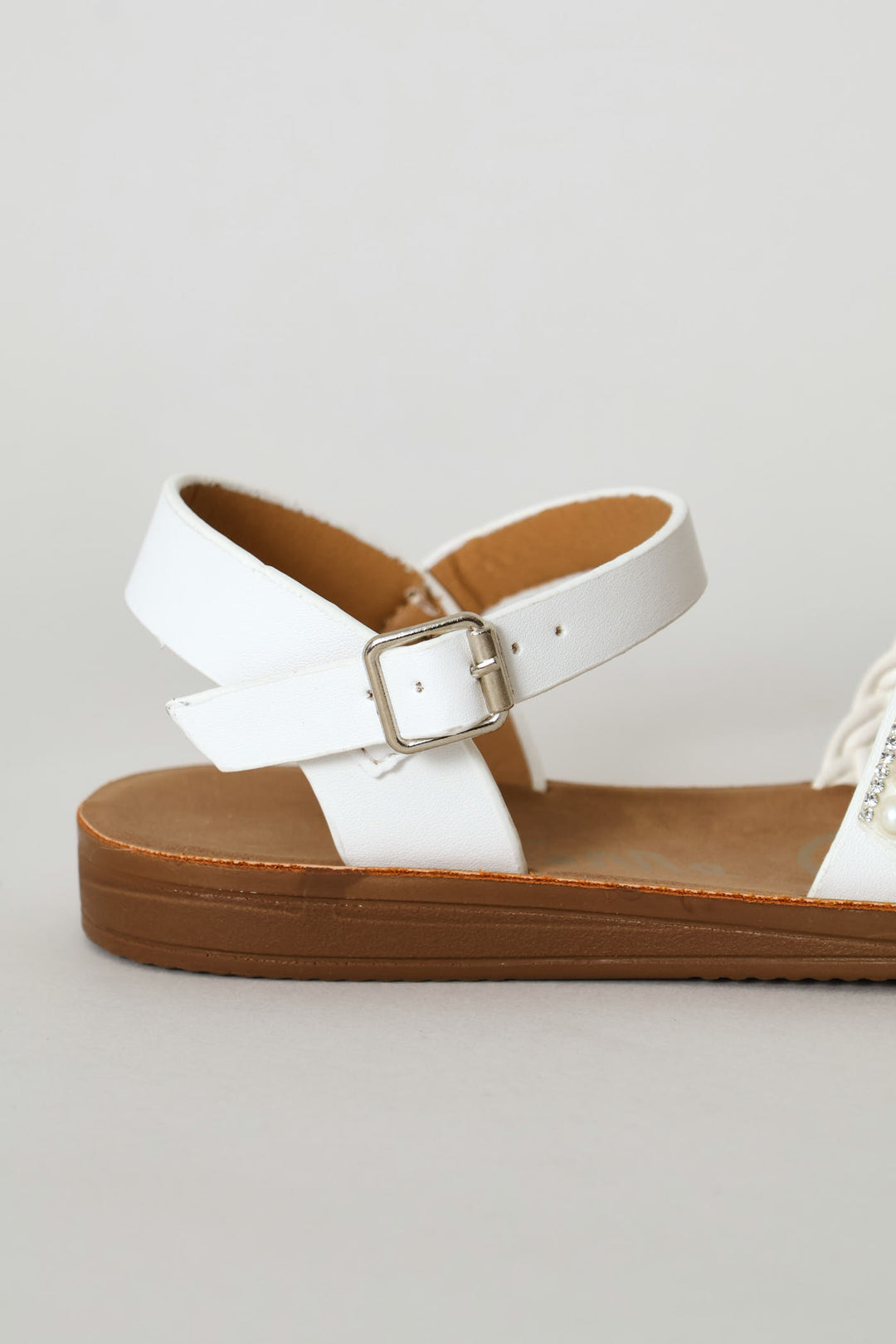 Pre-Girls Pearl Comfort Sandal - White