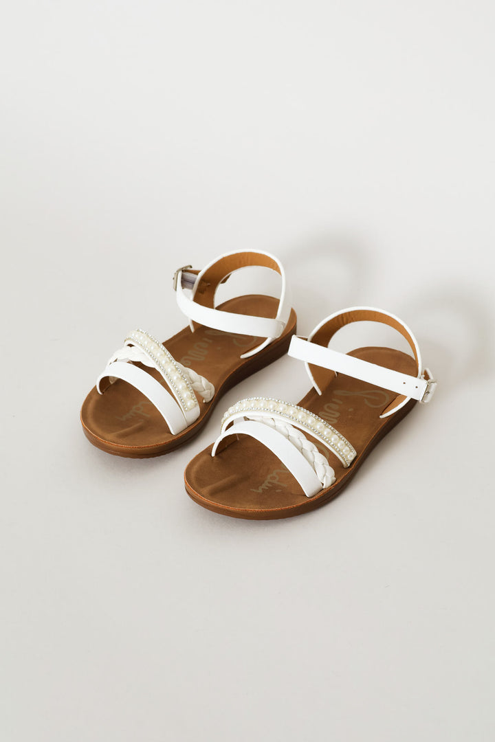 Pre-Girls Pearl Comfort Sandal - White
