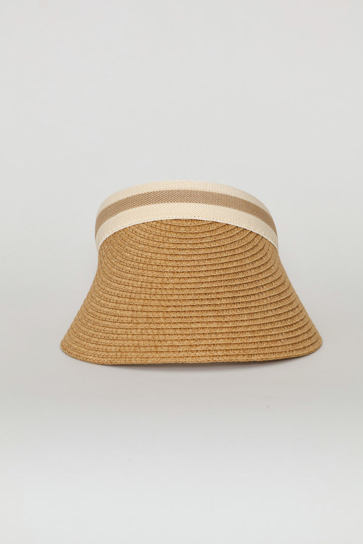 Stripe Visor - Tan