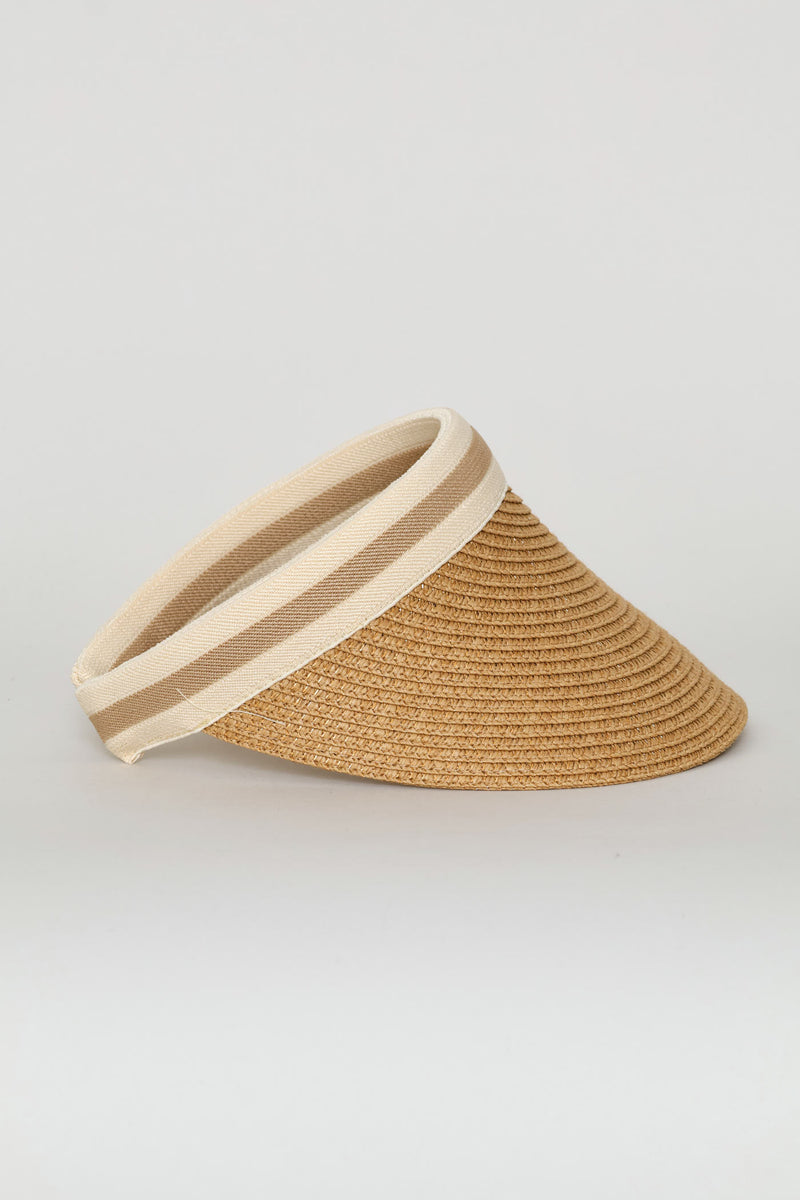 Stripe Visor - Tan
