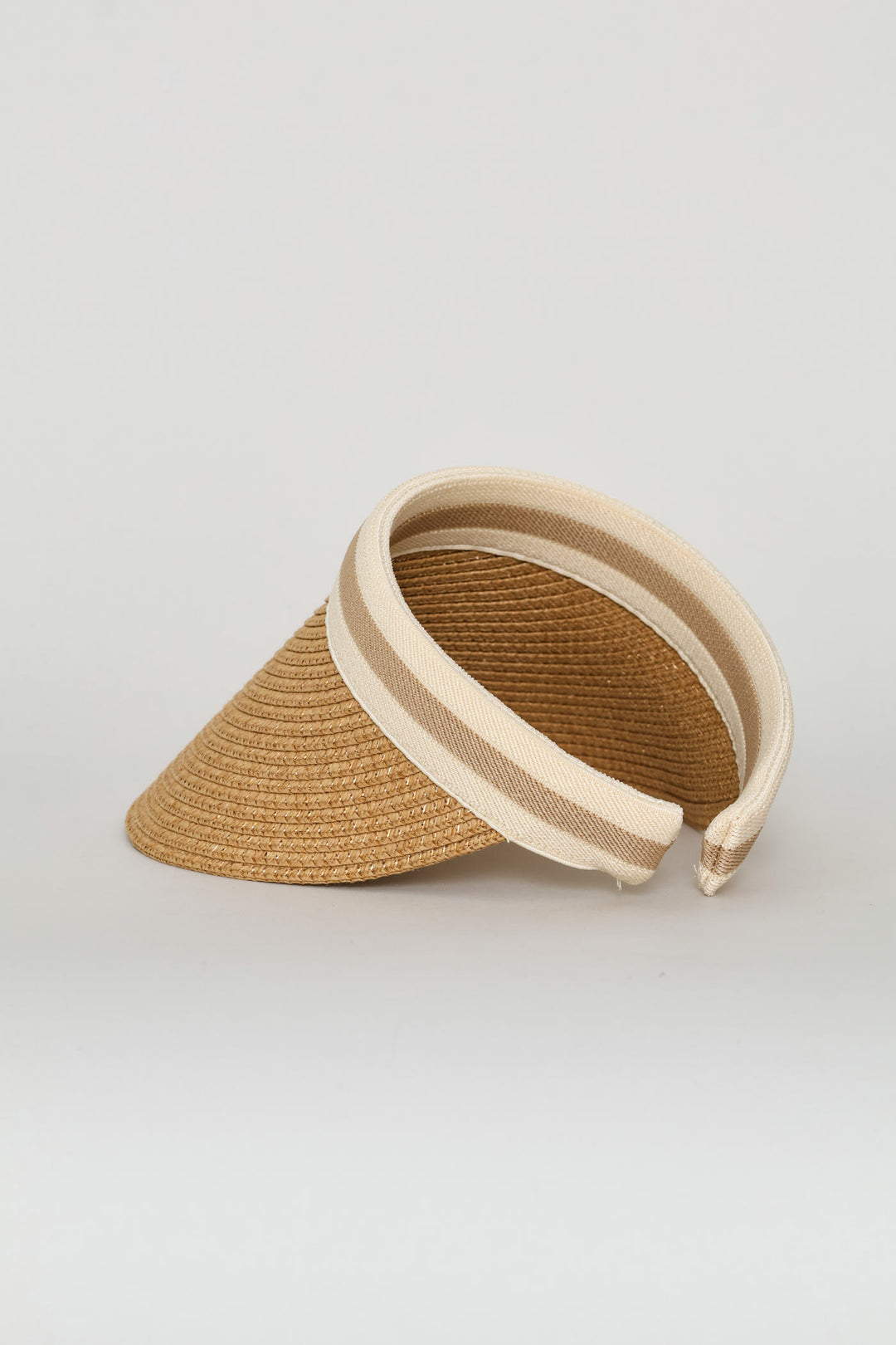 Stripe Visor - Tan