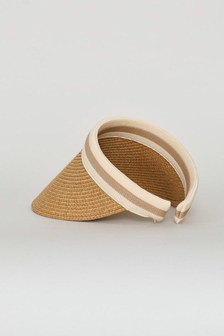 Stripe Visor - Tan