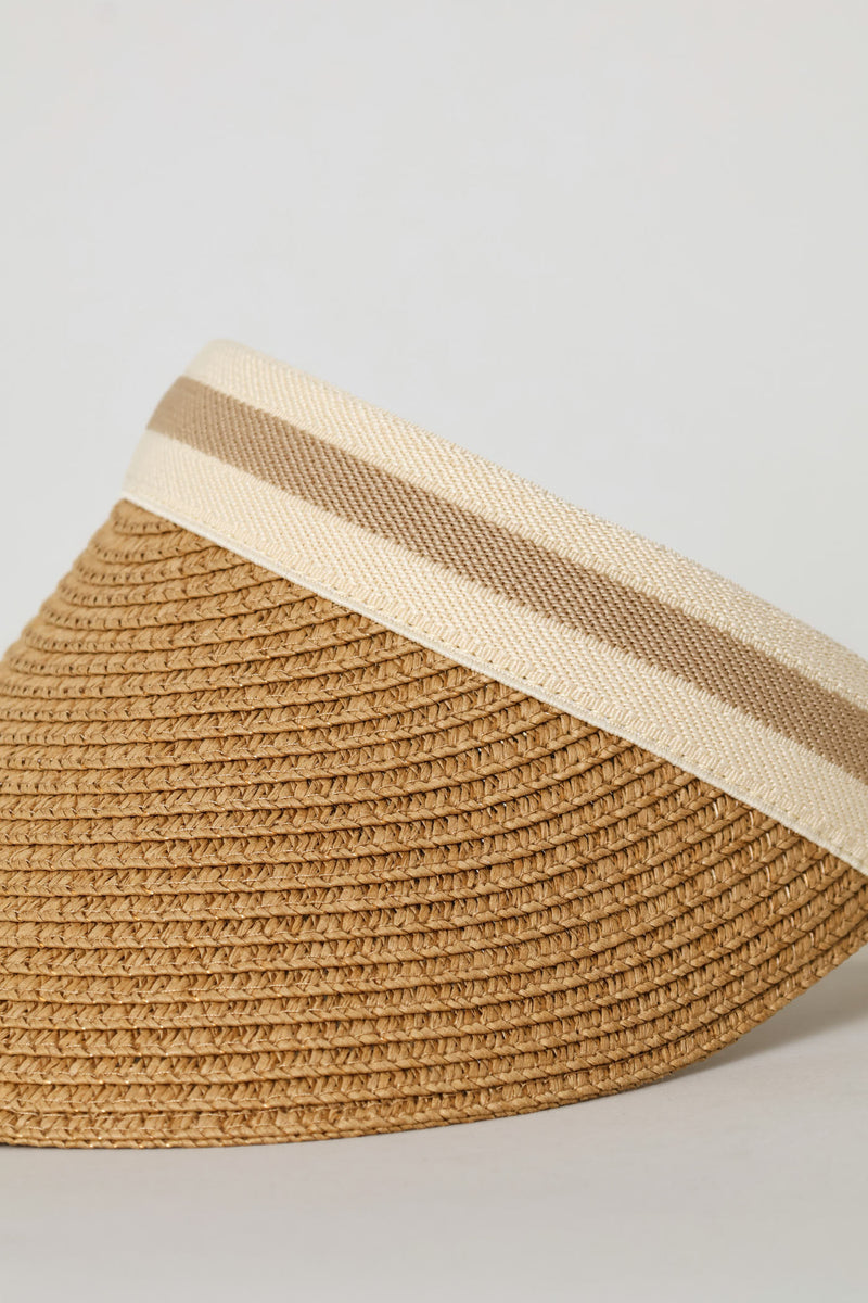 Stripe Visor - Tan