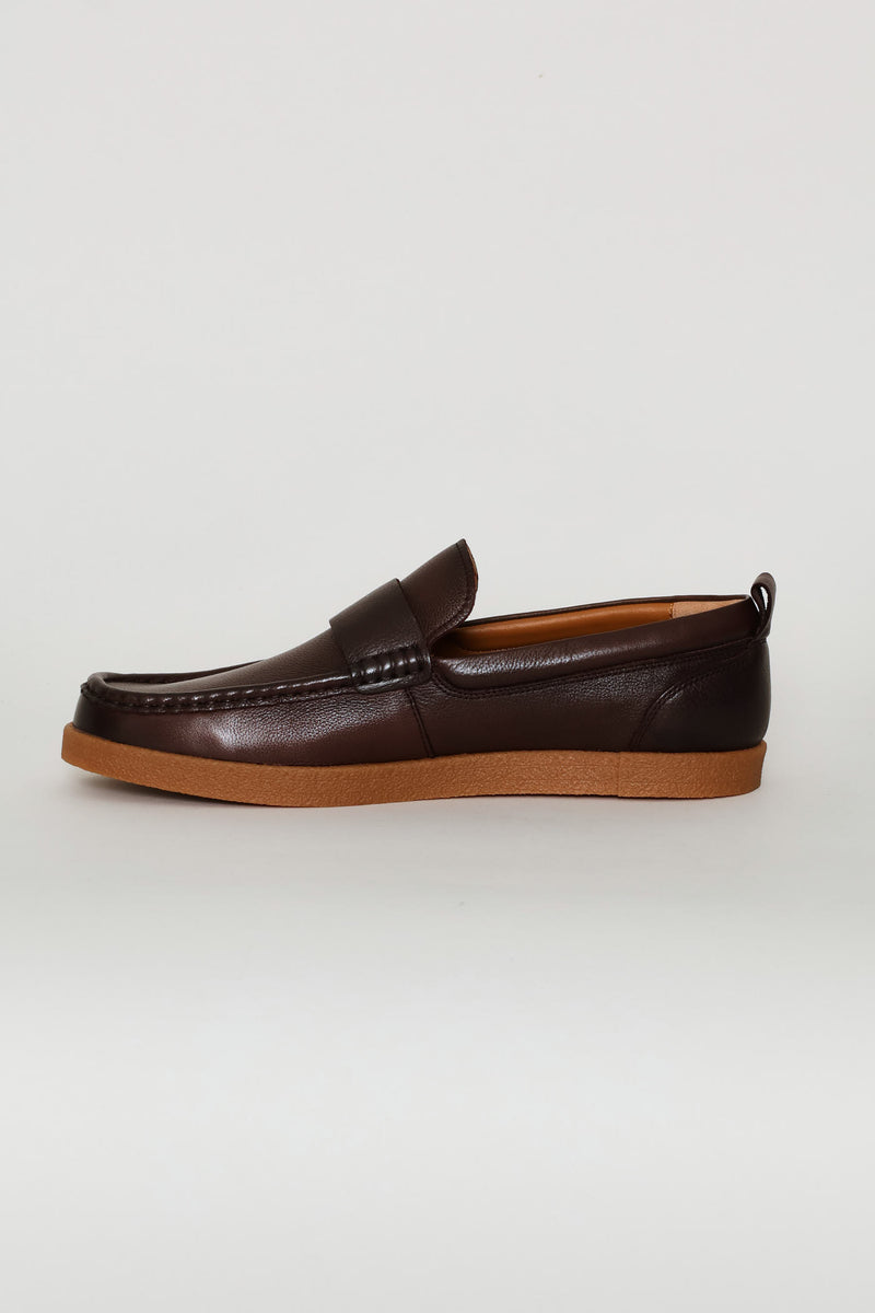 Denzel Leather Loafer - Coffee