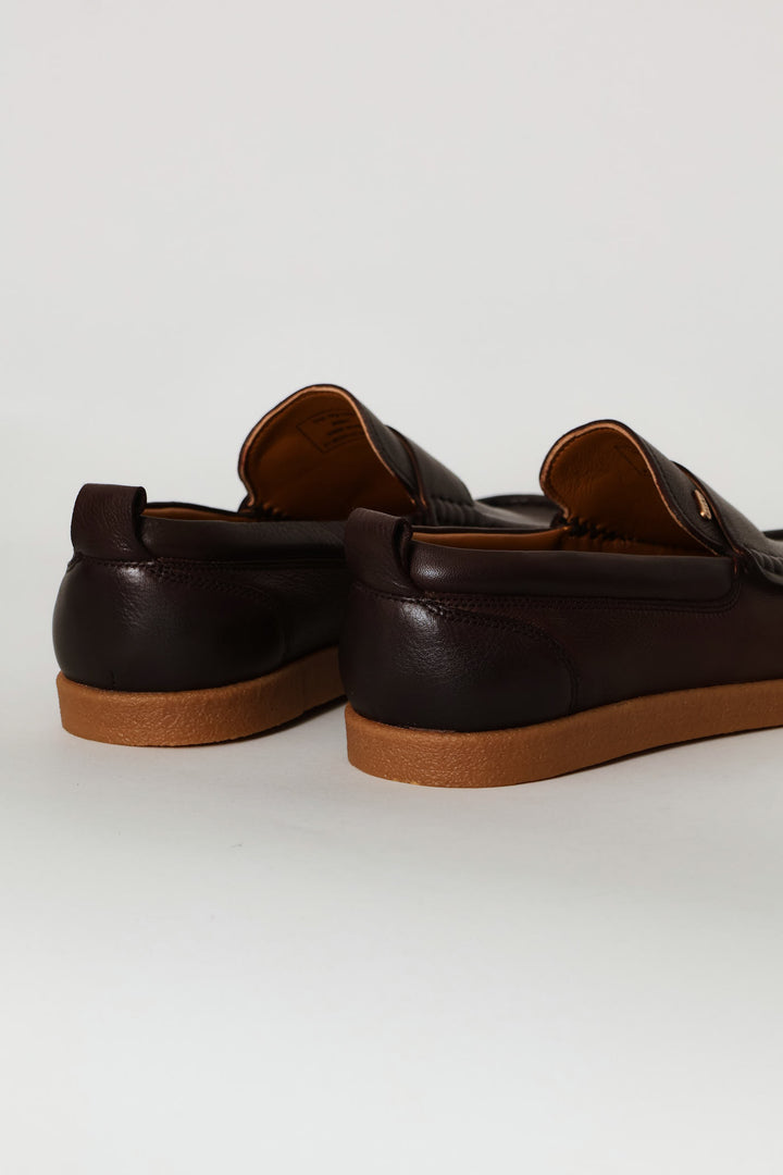 Denzel Leather Loafer - Coffee