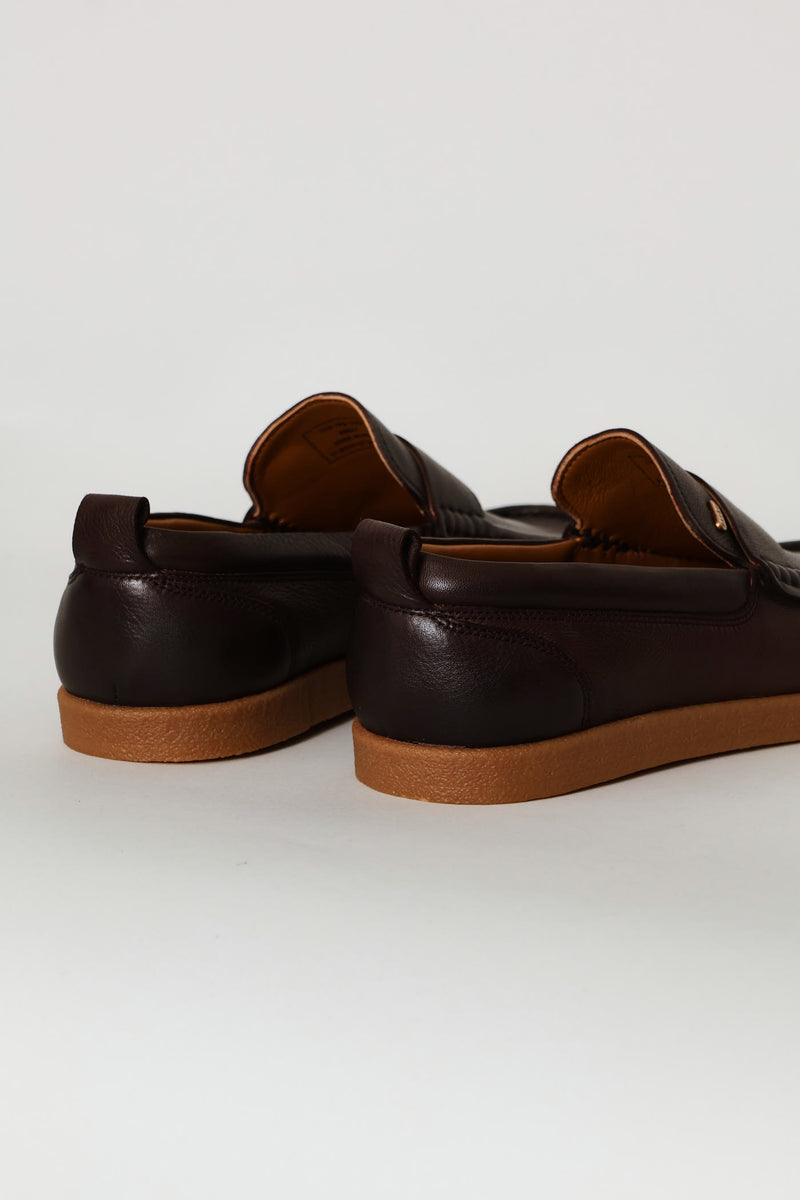 Denzel Leather Loafer - Coffee