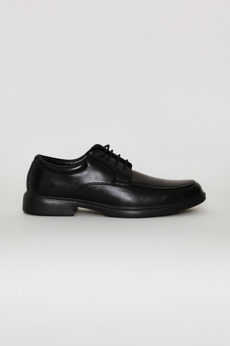 Comfit Square Toe Lace Up Formal Shoe - Black