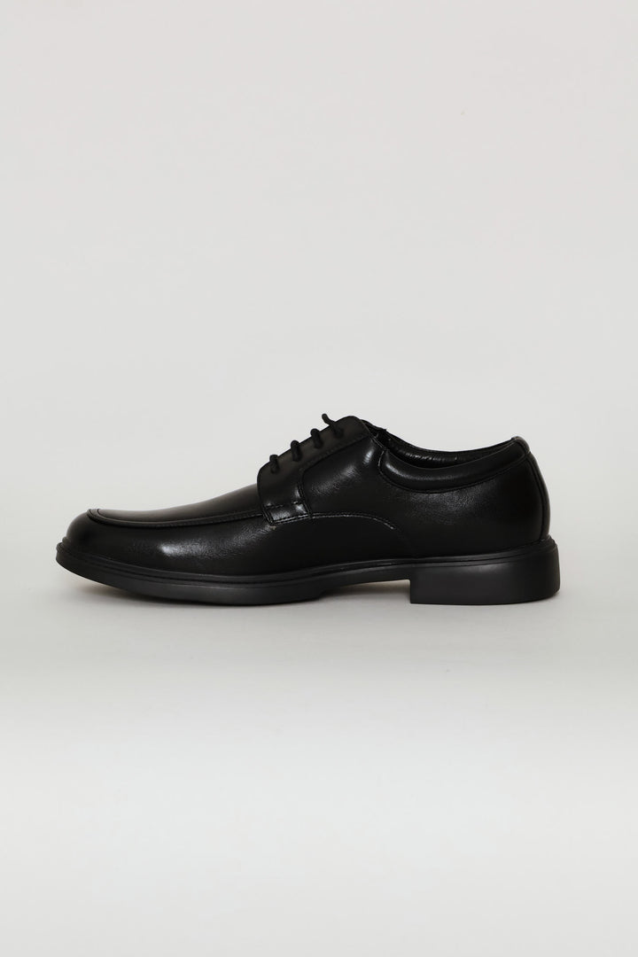 Comfit Square Toe Lace Up Formal Shoe - Black