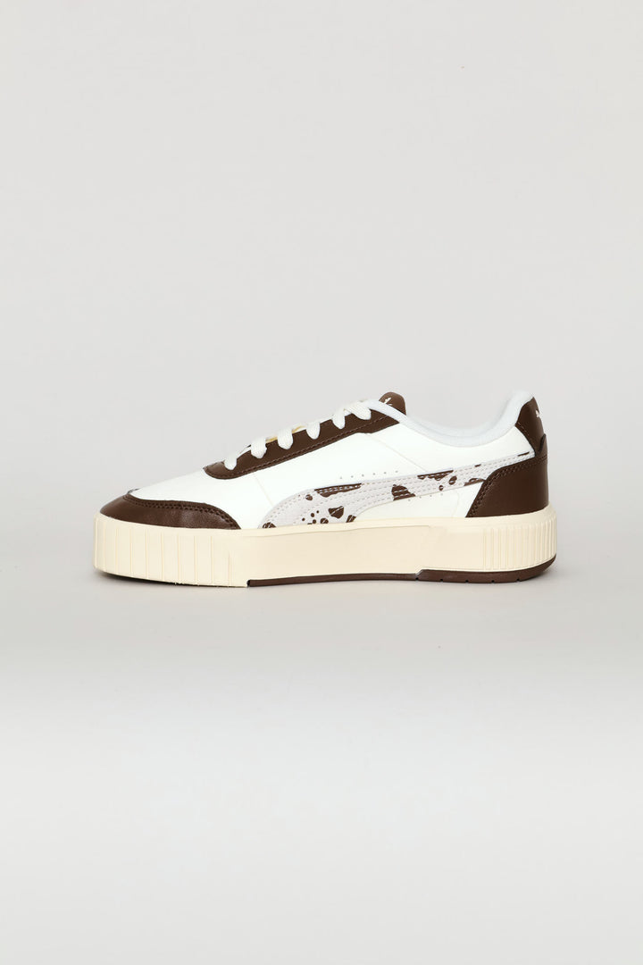 Carina Mia Wild Sneaker - White/Chocolate