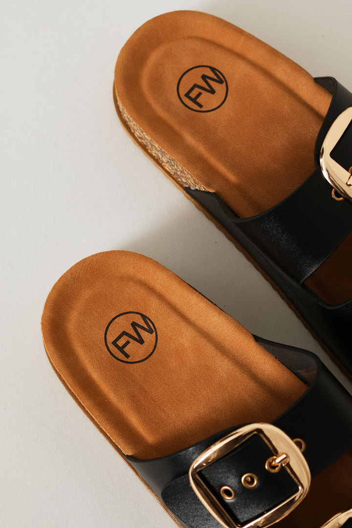 Double Strap Sandal - Black