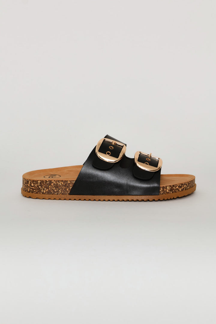 Double Strap Sandal - Black