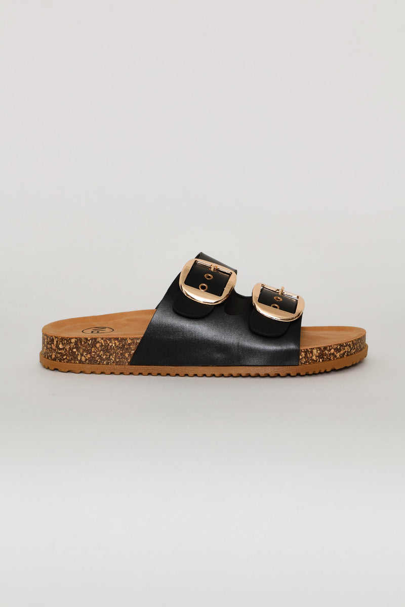 Double Strap Sandal - Black