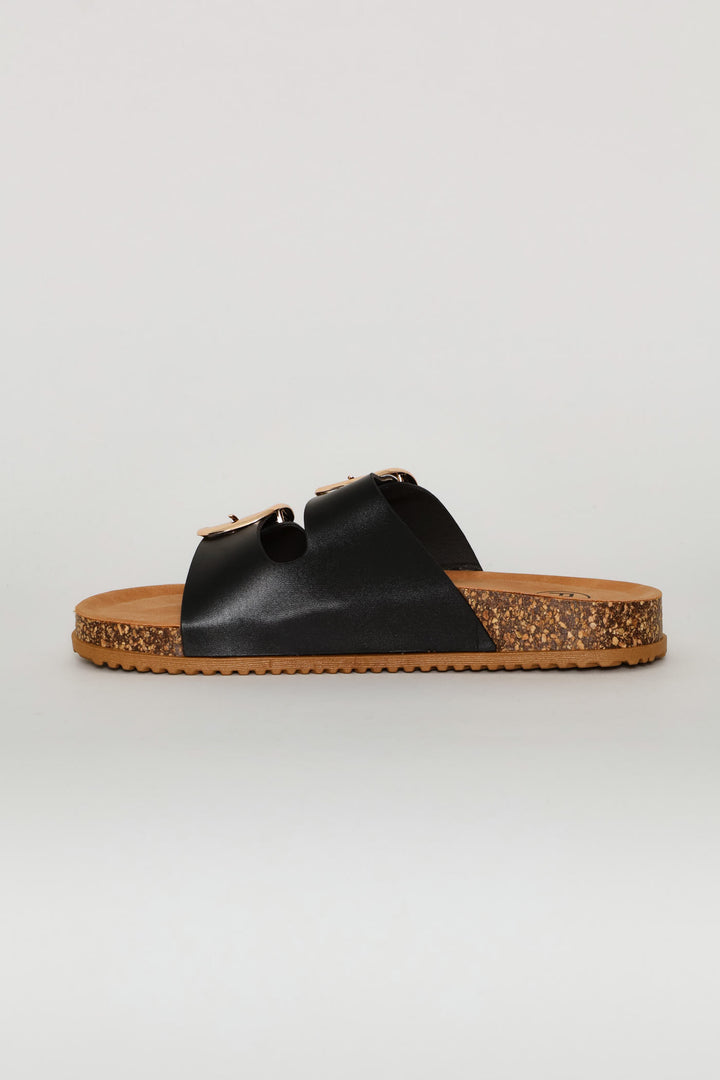 Double Strap Sandal - Black