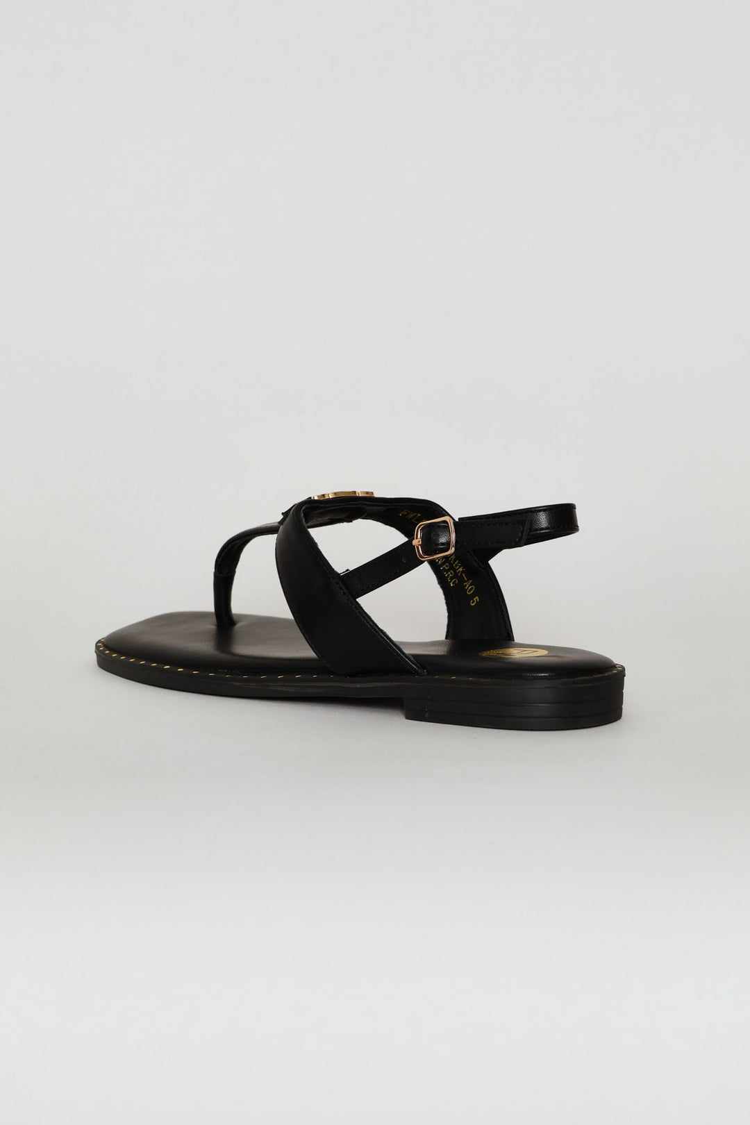 Gold Chain Detail Sandal - Chocolate