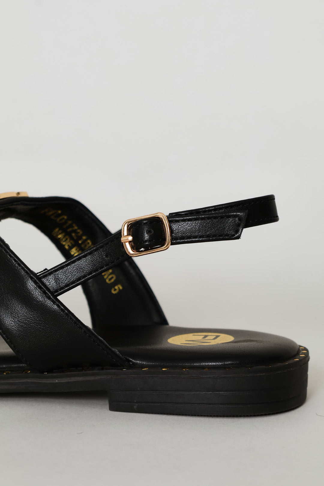 Gold Chain Detail Sandal - Chocolate