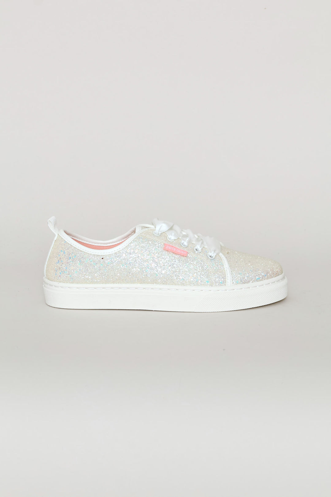 Girls Glitter Sneaker - White