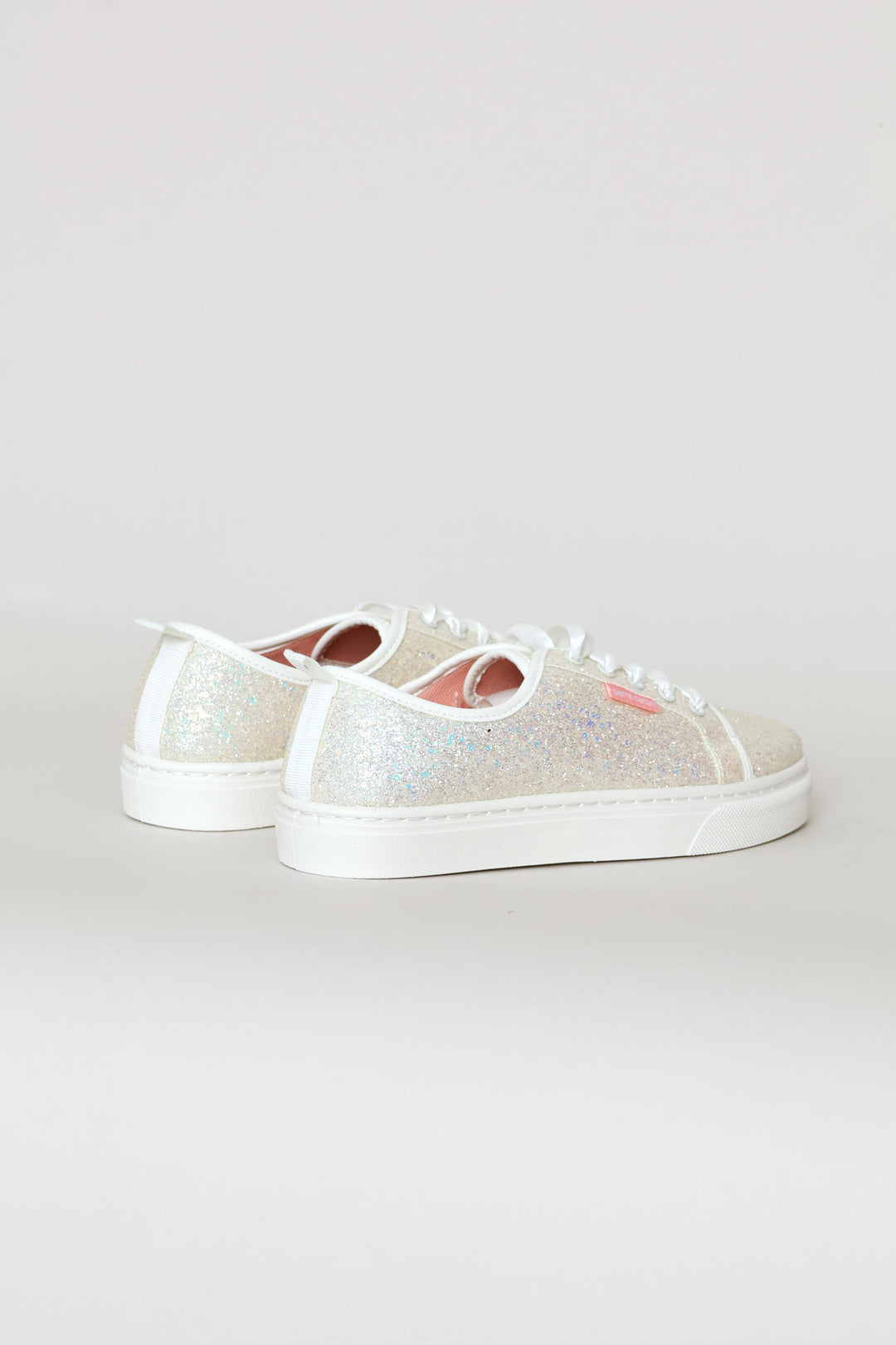 Girls Glitter Sneaker - White