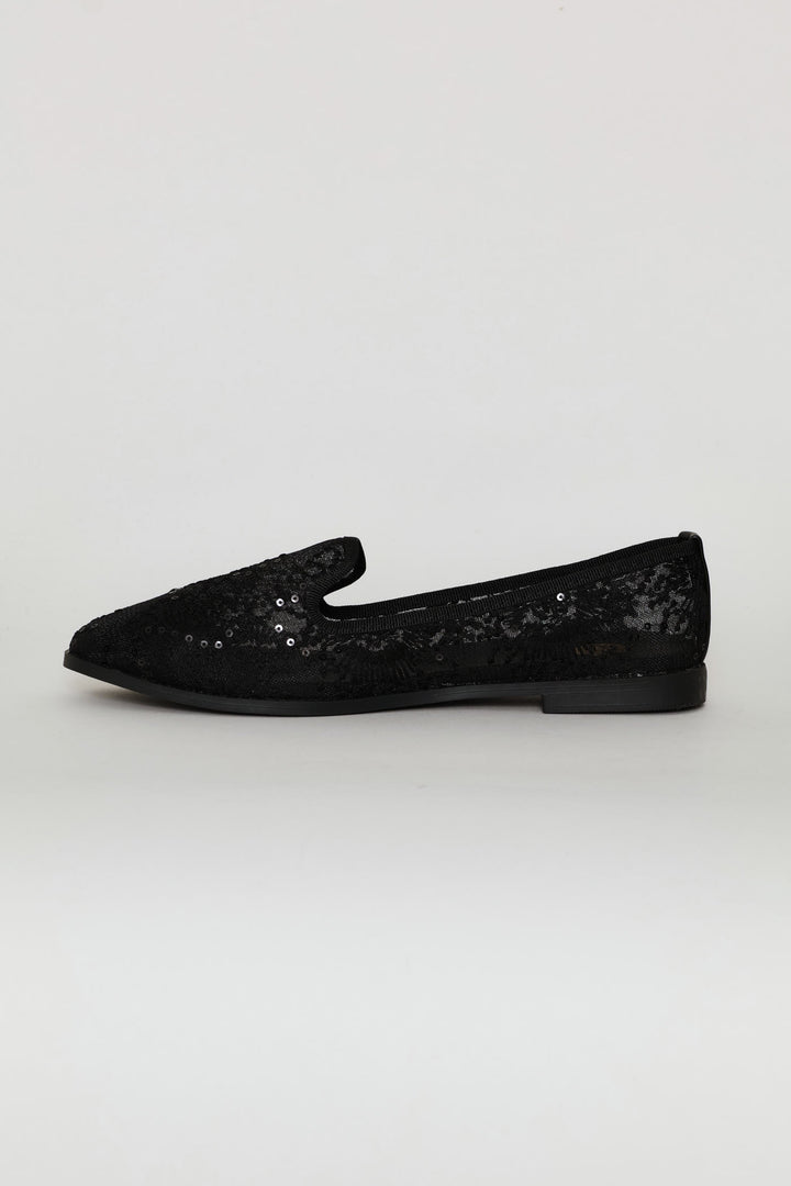 Lace Pump - Black