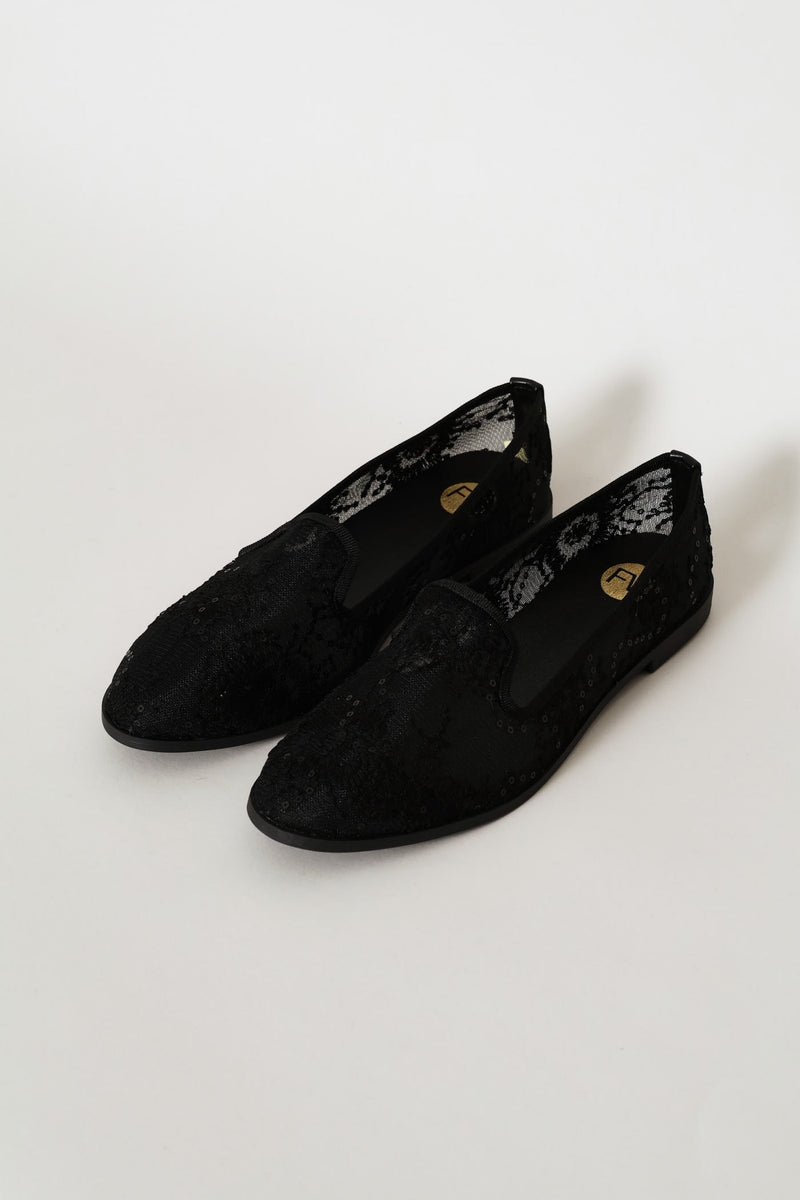Lace Pump - Black