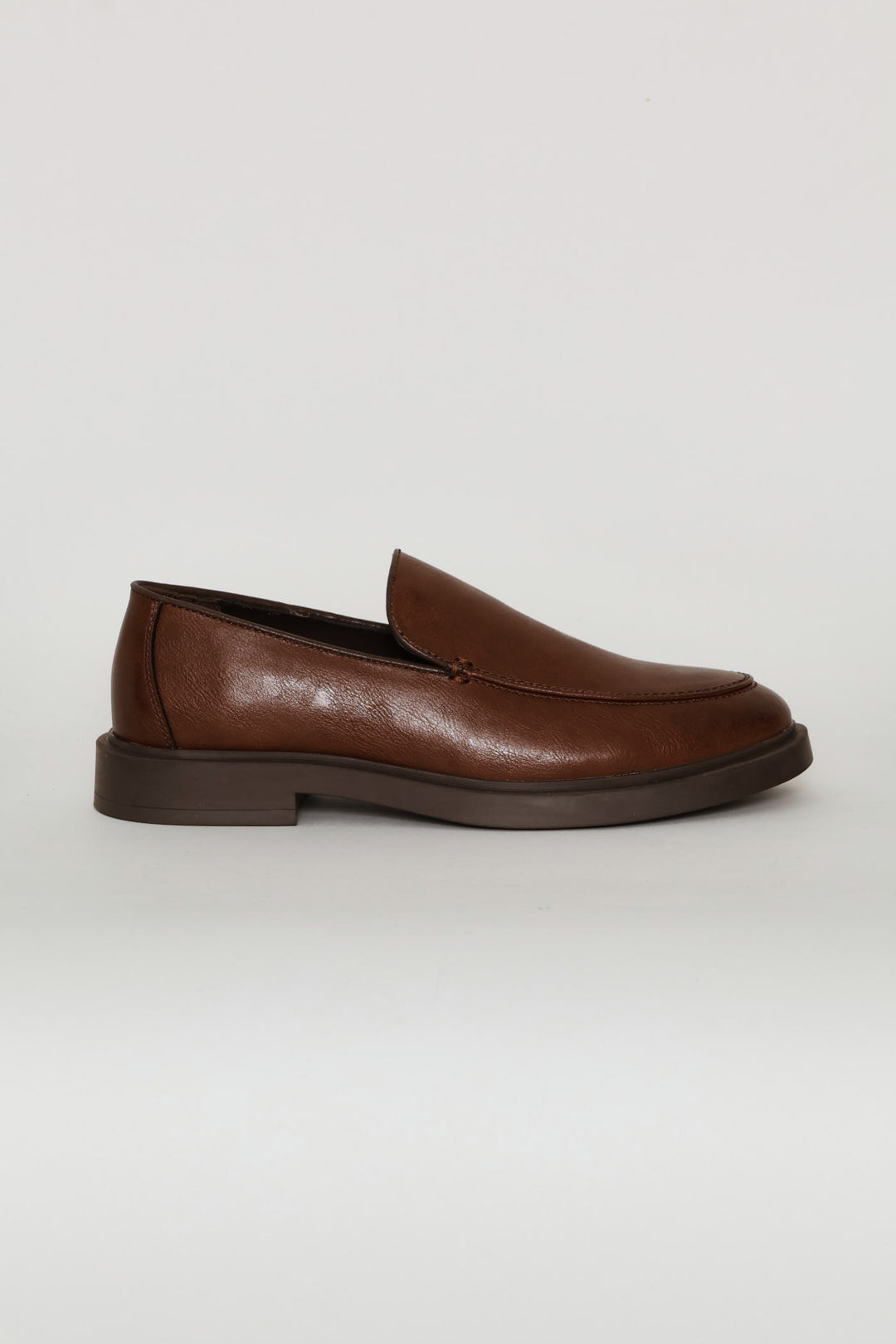 Slip On Plain Upper Loafer - Brown
