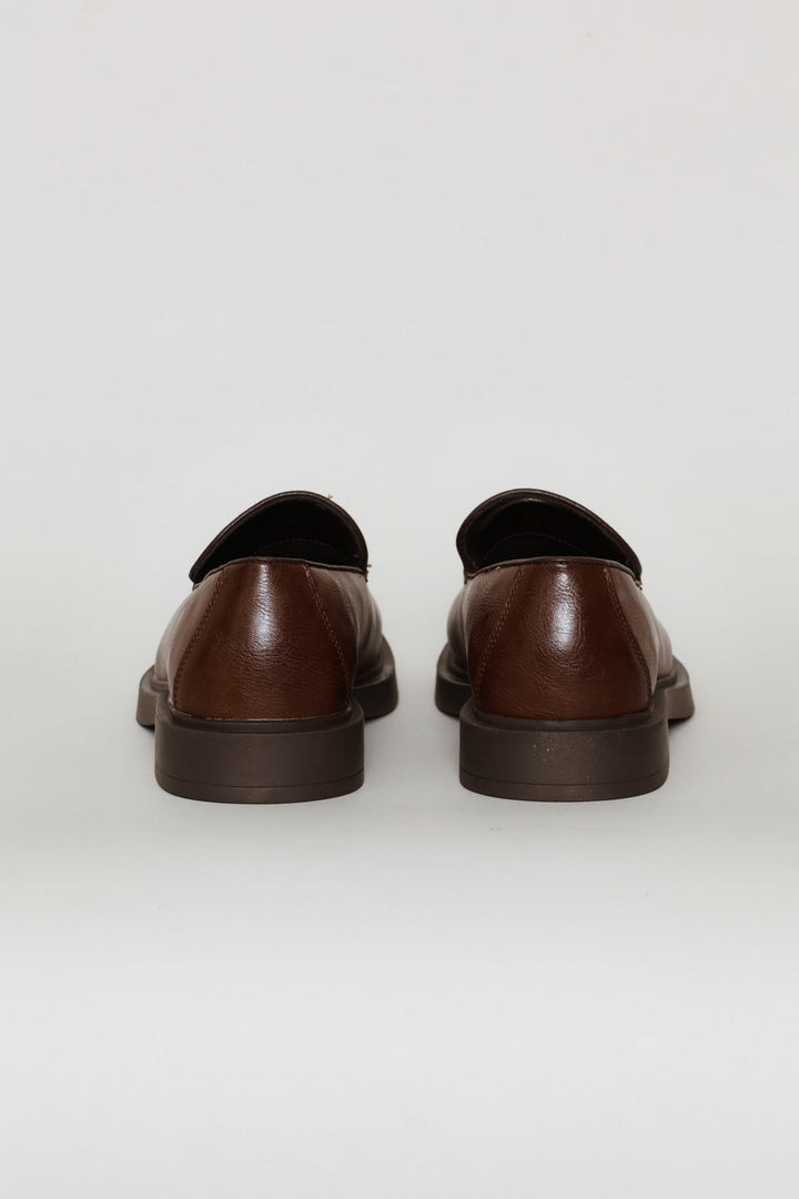 Slip On Plain Upper Loafer - Brown