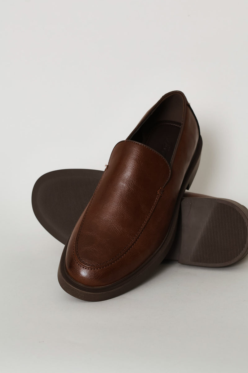 Slip On Plain Upper Loafer - Brown