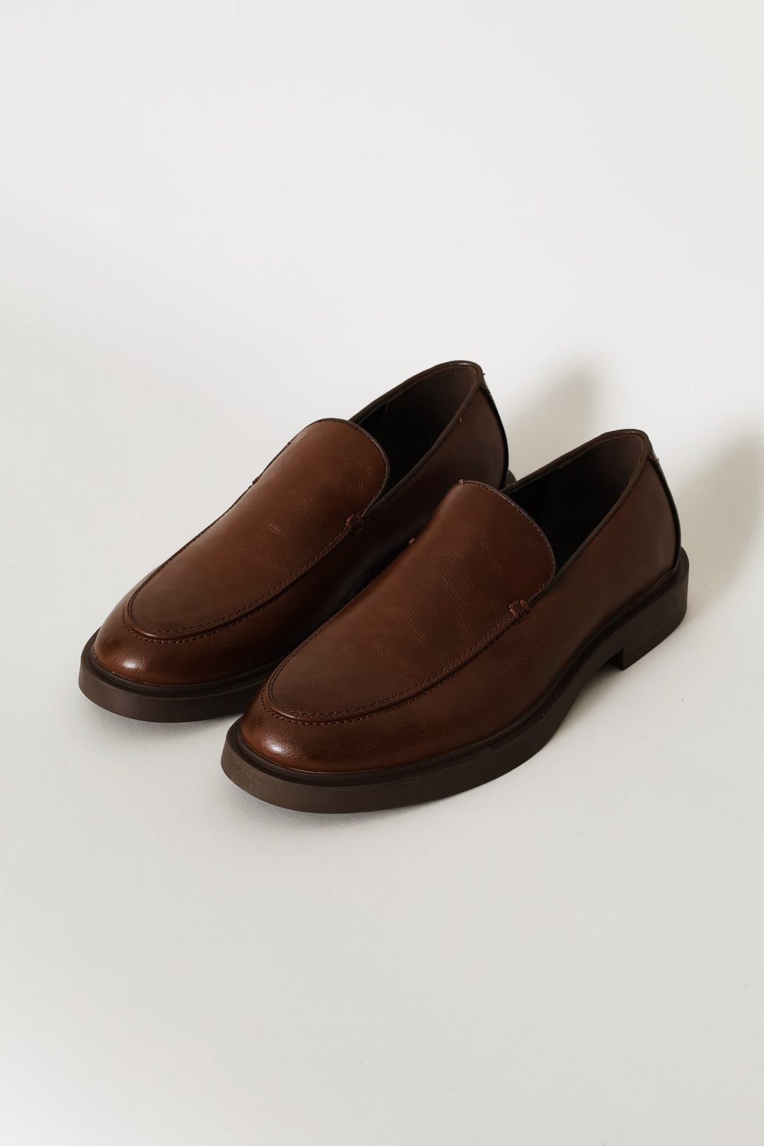 Slip On Plain Upper Loafer - Brown