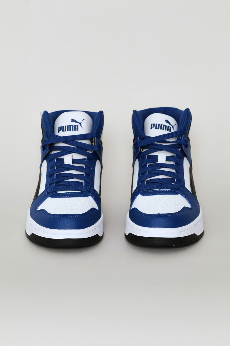 Boys Rebound Slam Mid Sneaker - Black/Blue