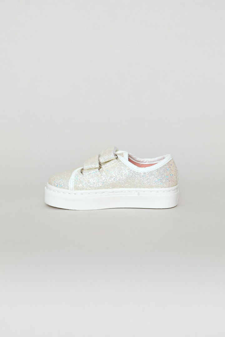 Pre-Girls Glitter Sneaker - White