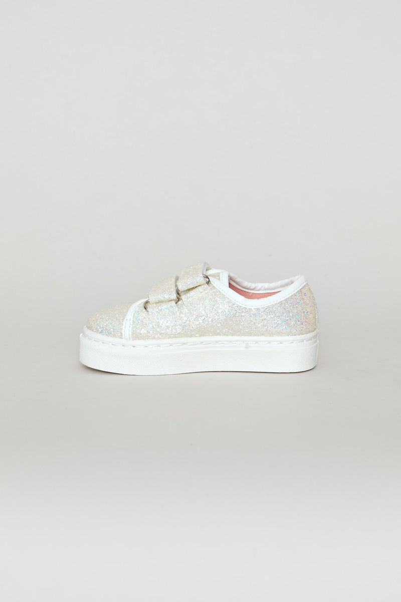 Pre-Girls Glitter Sneaker - White